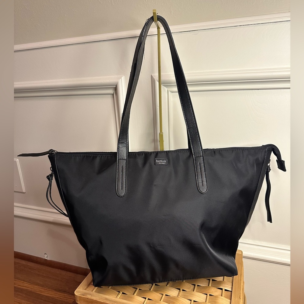 Botkier New York Bond Tote Bag Nylon Zipper Carryall in Black